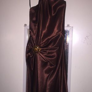 Brown halter dress